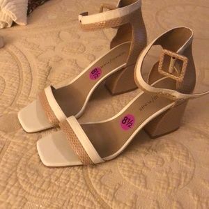 Tan/white sandals